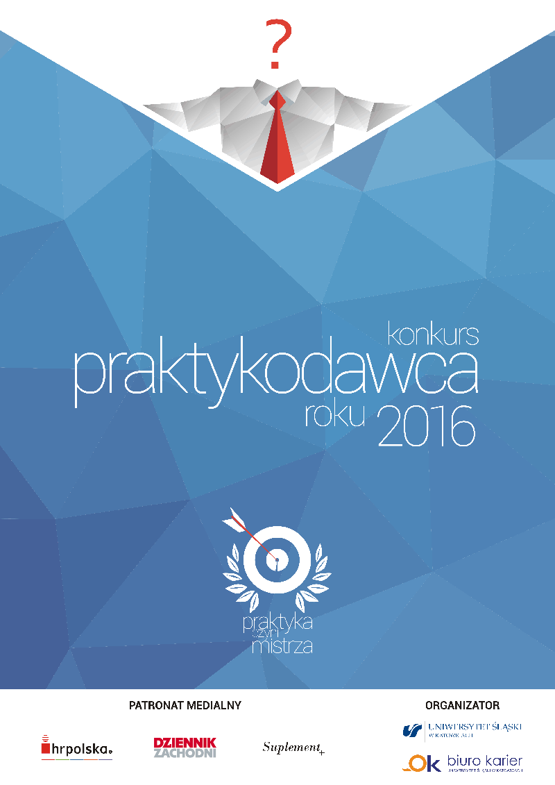 Plakat Praktykodawca Roku Województwa Śląskiego 2016