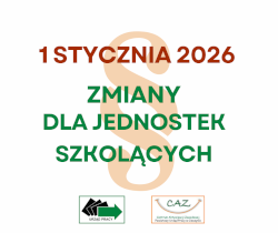 Zdjęcie artykułu WAŻNA INFORMACJA DLA INSTYTUCJI SZKOLENIOWYCH